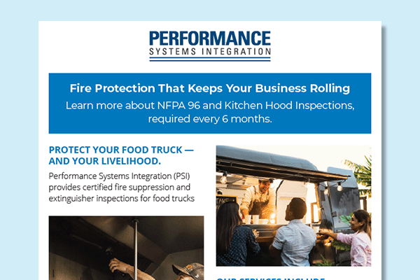 Fire Suppression for Food Trucks